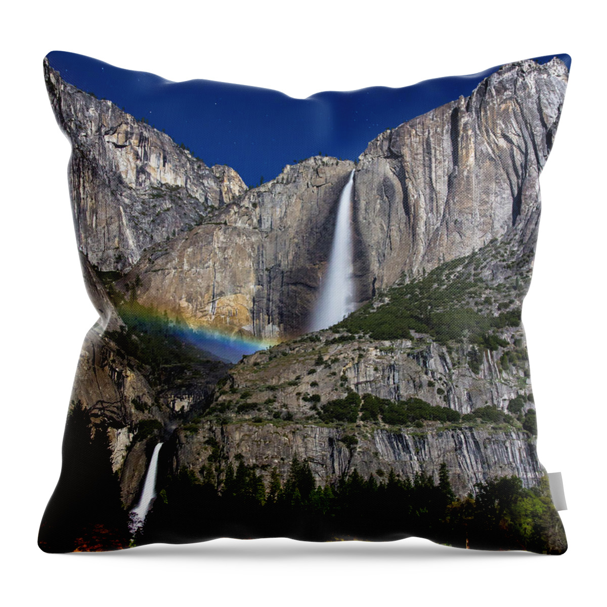 Night Throw Pillow featuring the photograph Moonbow by Vincent Bonafede