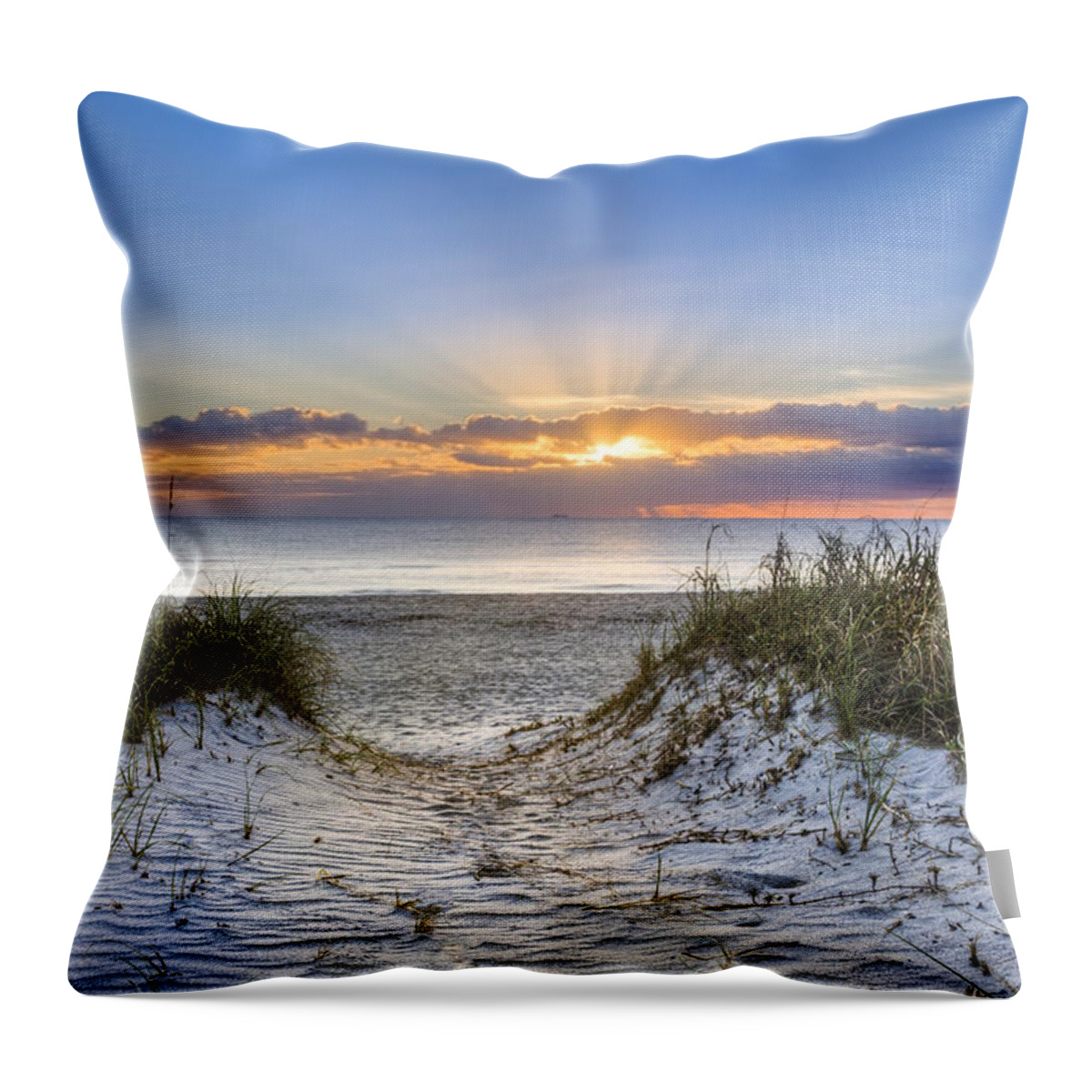 Atlantic Throw Pillow featuring the photograph Morning Blessing by Debra and Dave Vanderlaan