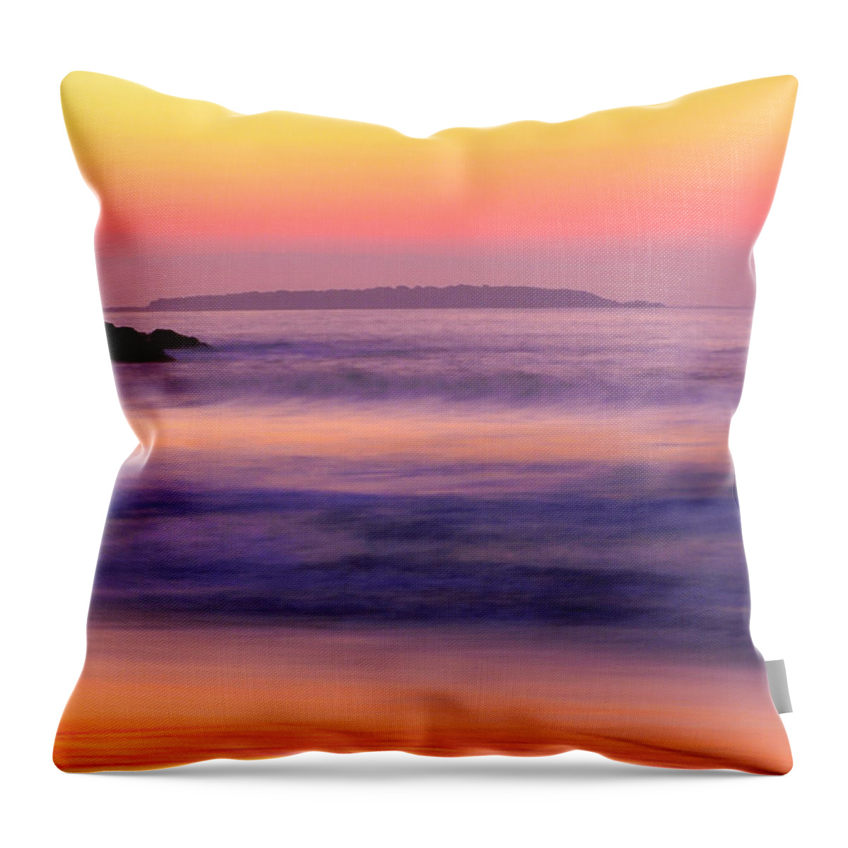Morning Dream Throw Pillow featuring the photograph Morning Dream Singing Beach by Michael Hubley