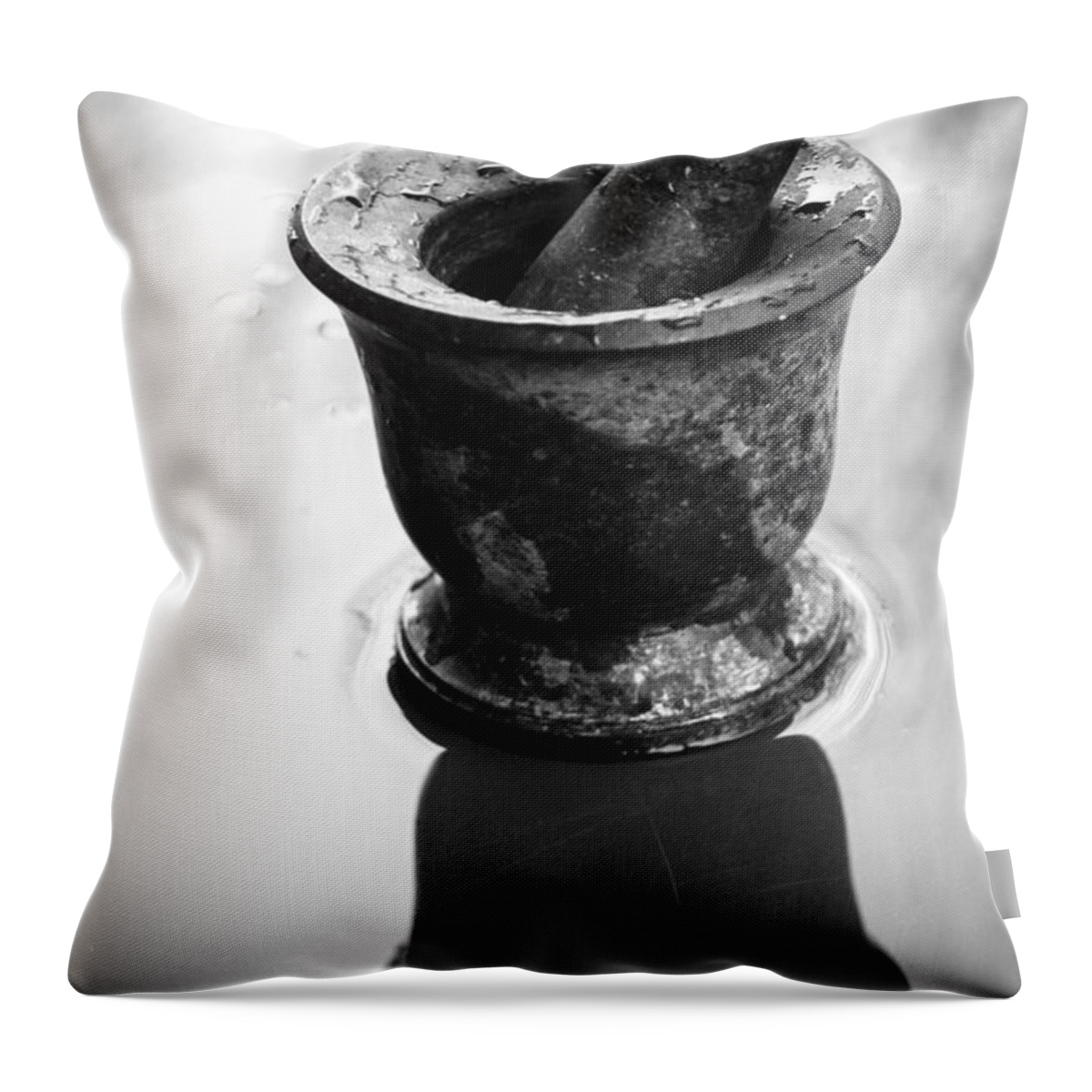Mortar And Pestle Throw Pillow featuring the photograph Mortar and Pestle by Thomas Young