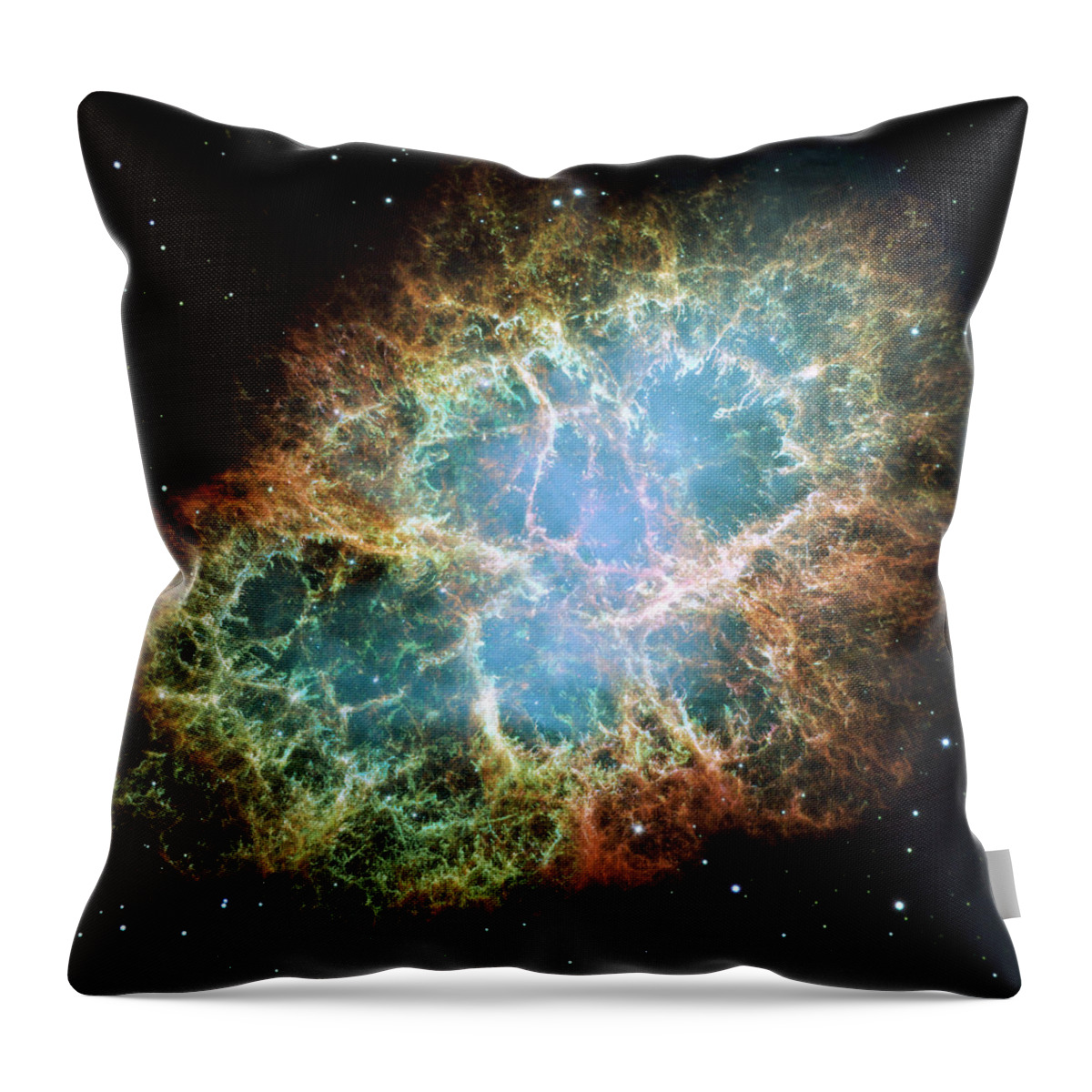 3scape Throw Pillow featuring the photograph Most detailed image of the Crab Nebula by Adam Romanowicz