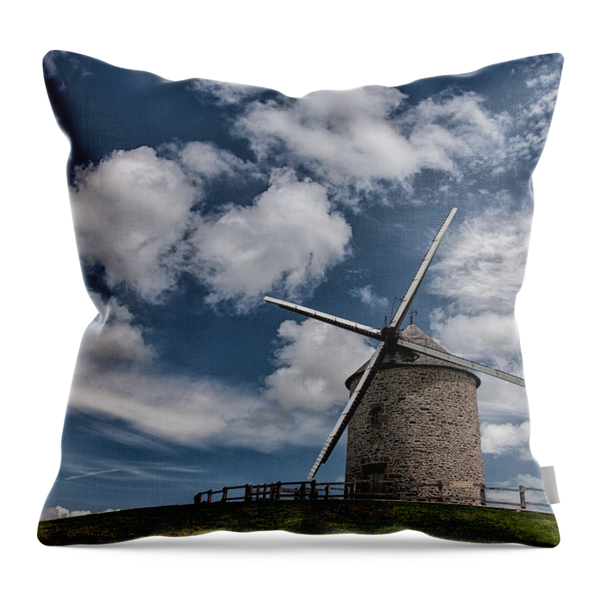 Moulin De Moidrey Throw Pillow featuring the photograph Moulin de Moidrey by Nigel R Bell