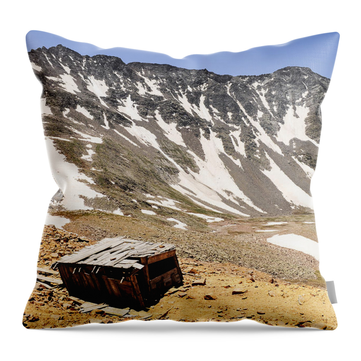 Mt. Wilson Throw Pillow featuring the photograph Mt. Wilson and El Diente Peak by Aaron Spong