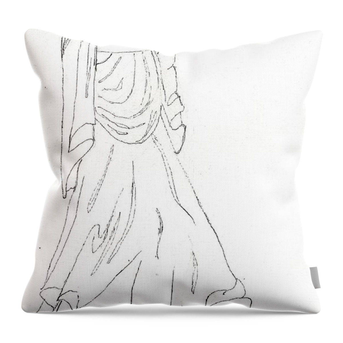 Muses Throw Pillow featuring the painting Terpsichore Muse of Dance by Maria Hunt