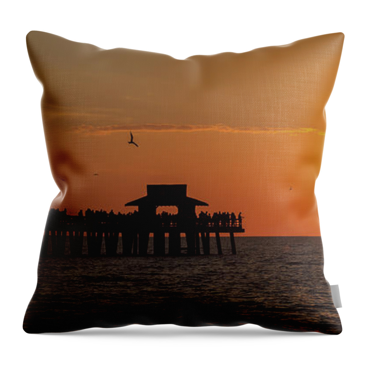 Bayshore Throw Pillow featuring the photograph Naples Sunset by Raul Rodriguez