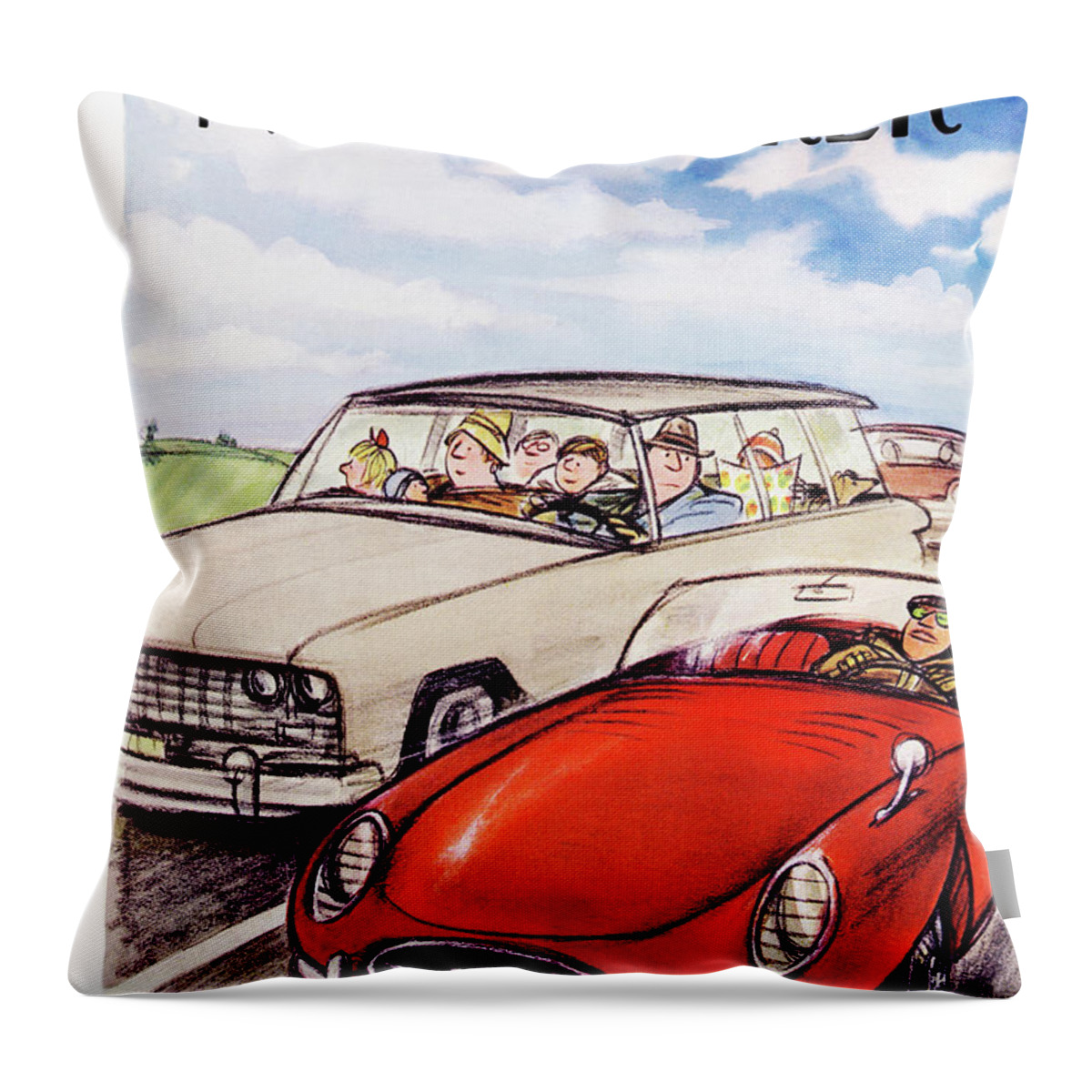 New Yorker April 16th, 1966 Throw Pillow