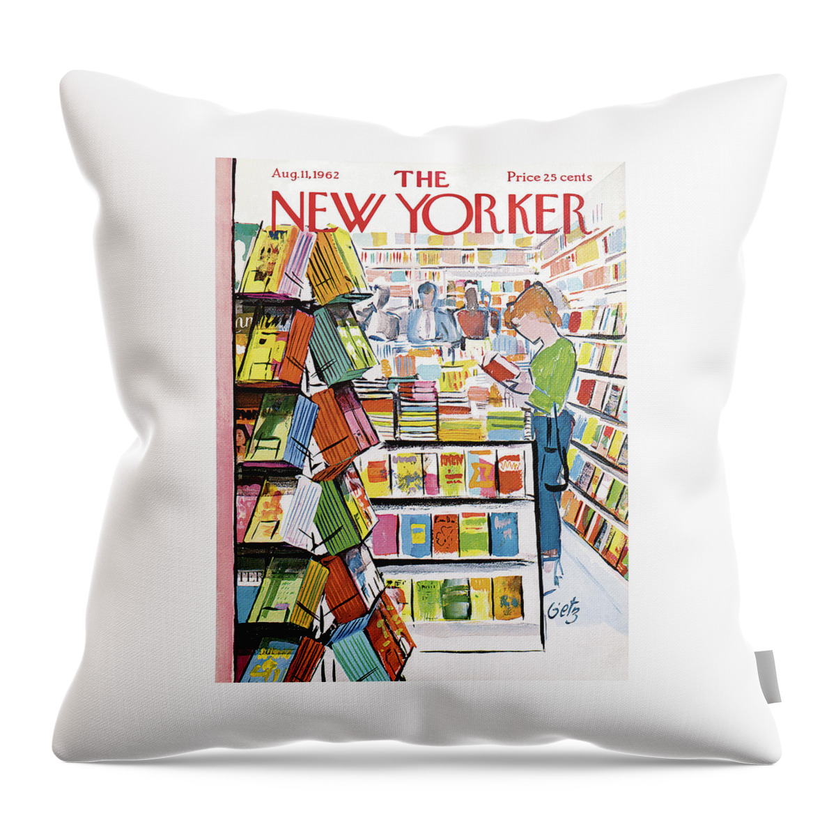New Yorker August 11th, 1962 Throw Pillow