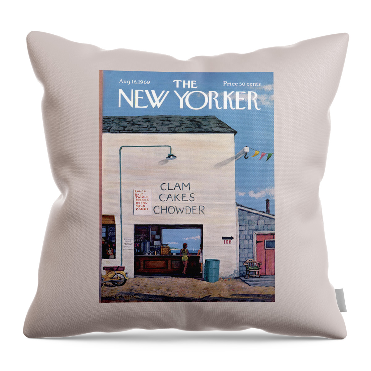 New Yorker August 16th, 1969 Throw Pillow