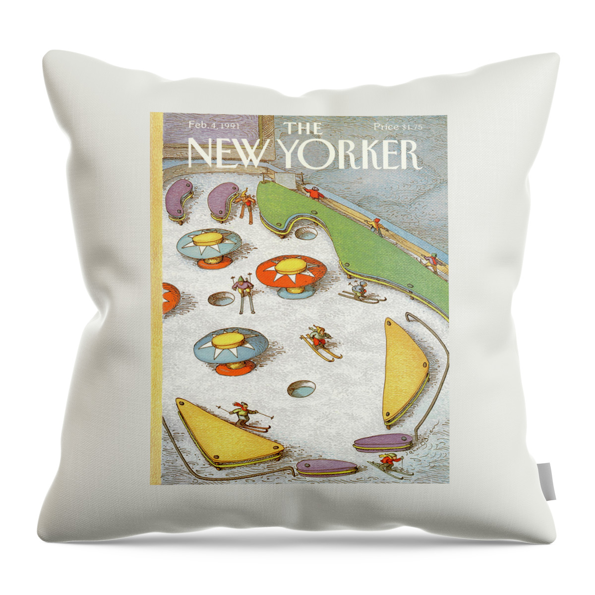 New Yorker February 4th, 1991 Throw Pillow