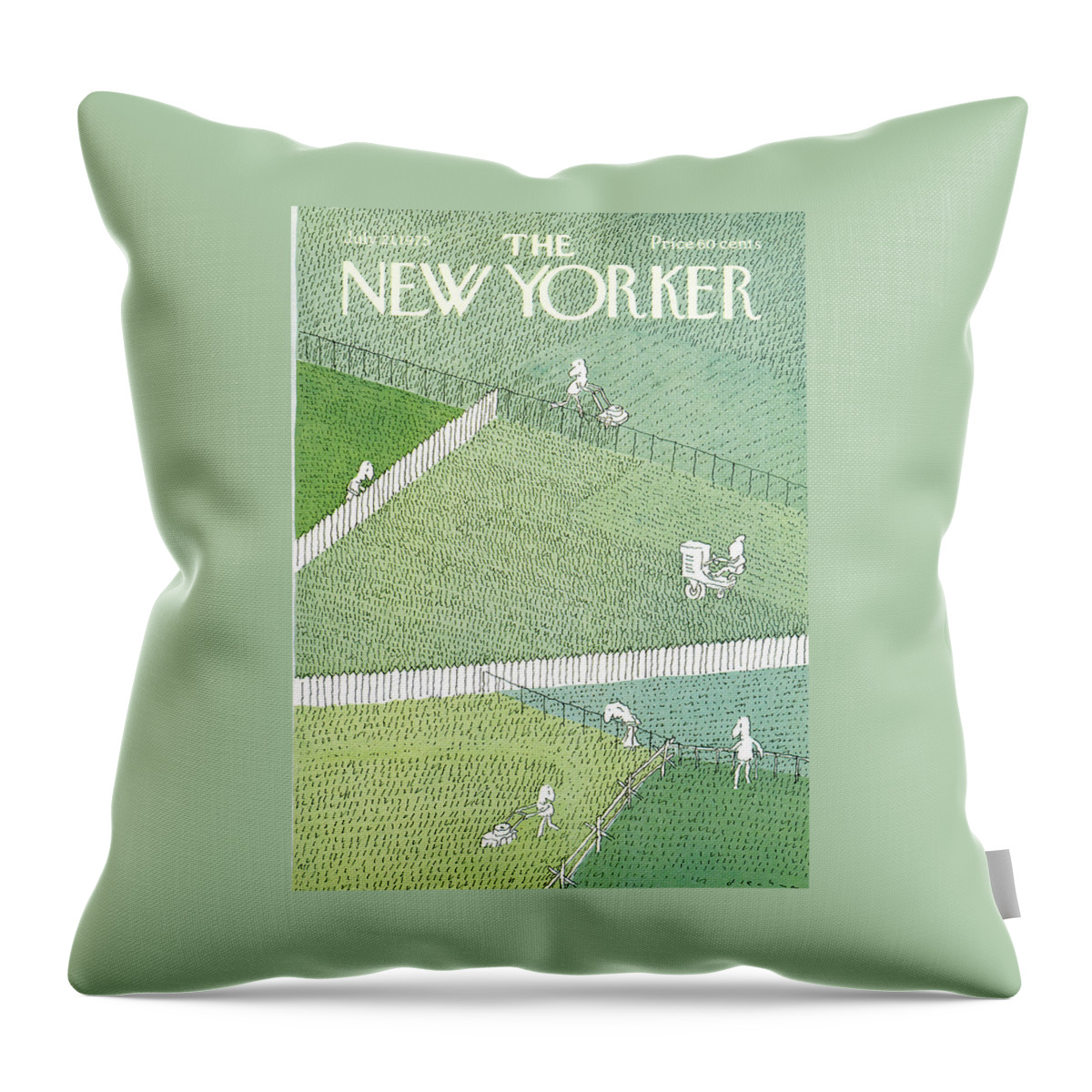 New Yorker July 21st, 1975 Throw Pillow