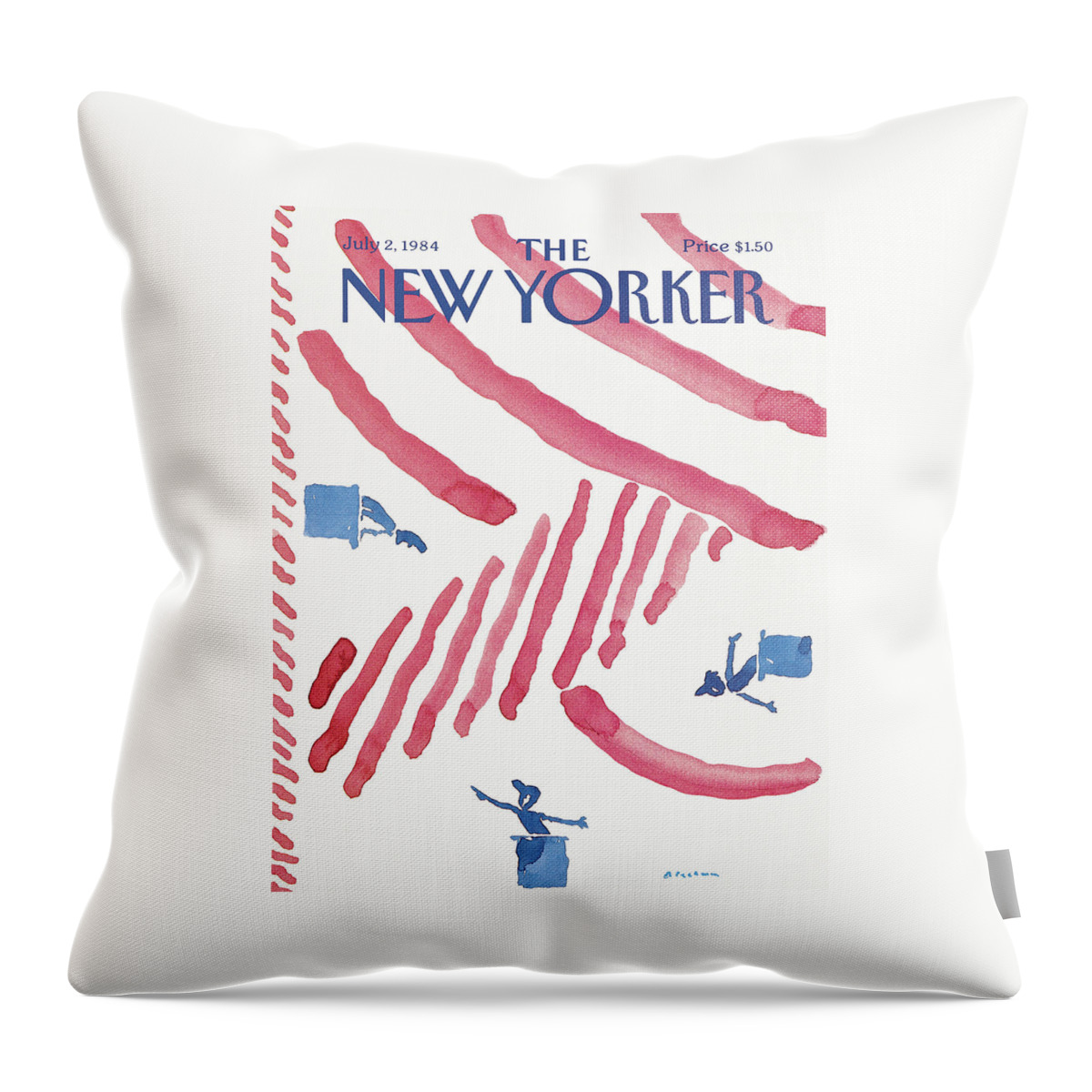 New Yorker July 2nd, 1984 Throw Pillow