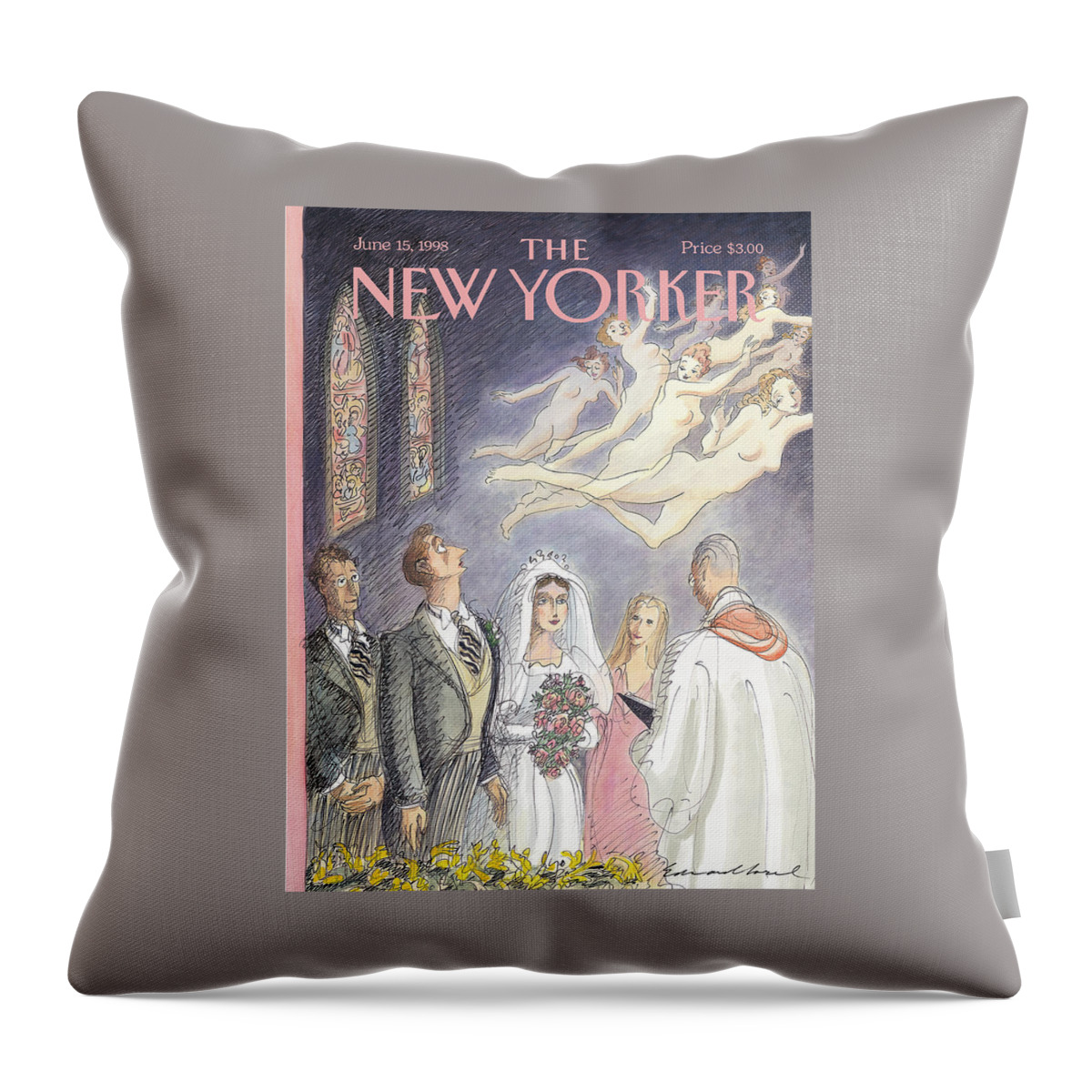 New Yorker June 15th, 1998 Throw Pillow