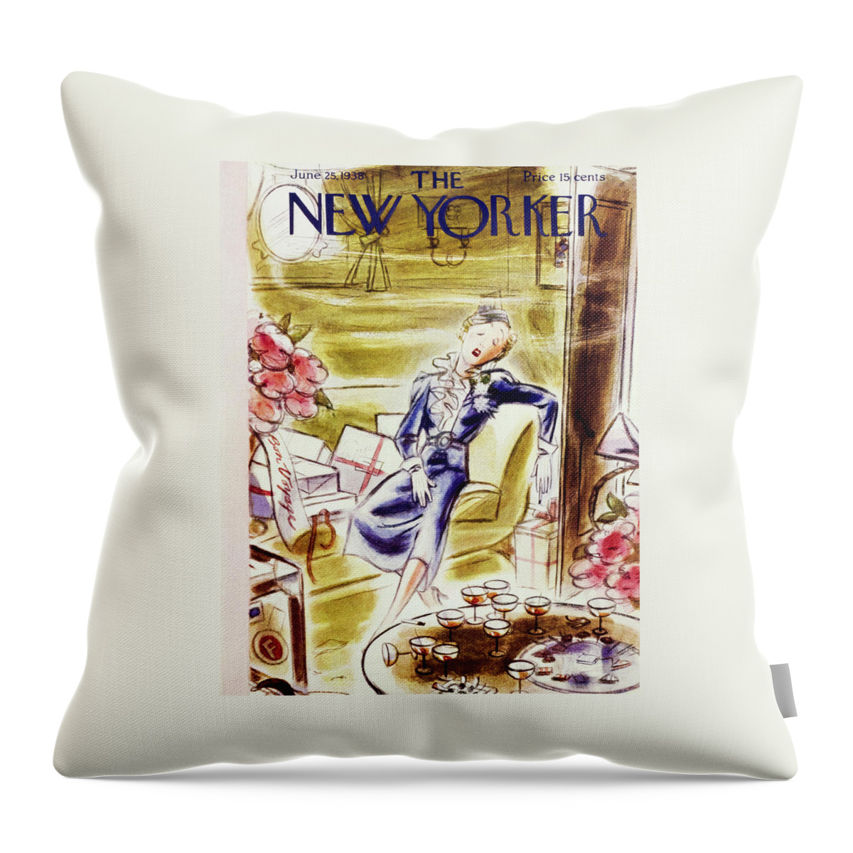 New Yorker June 25 1938 Throw Pillow