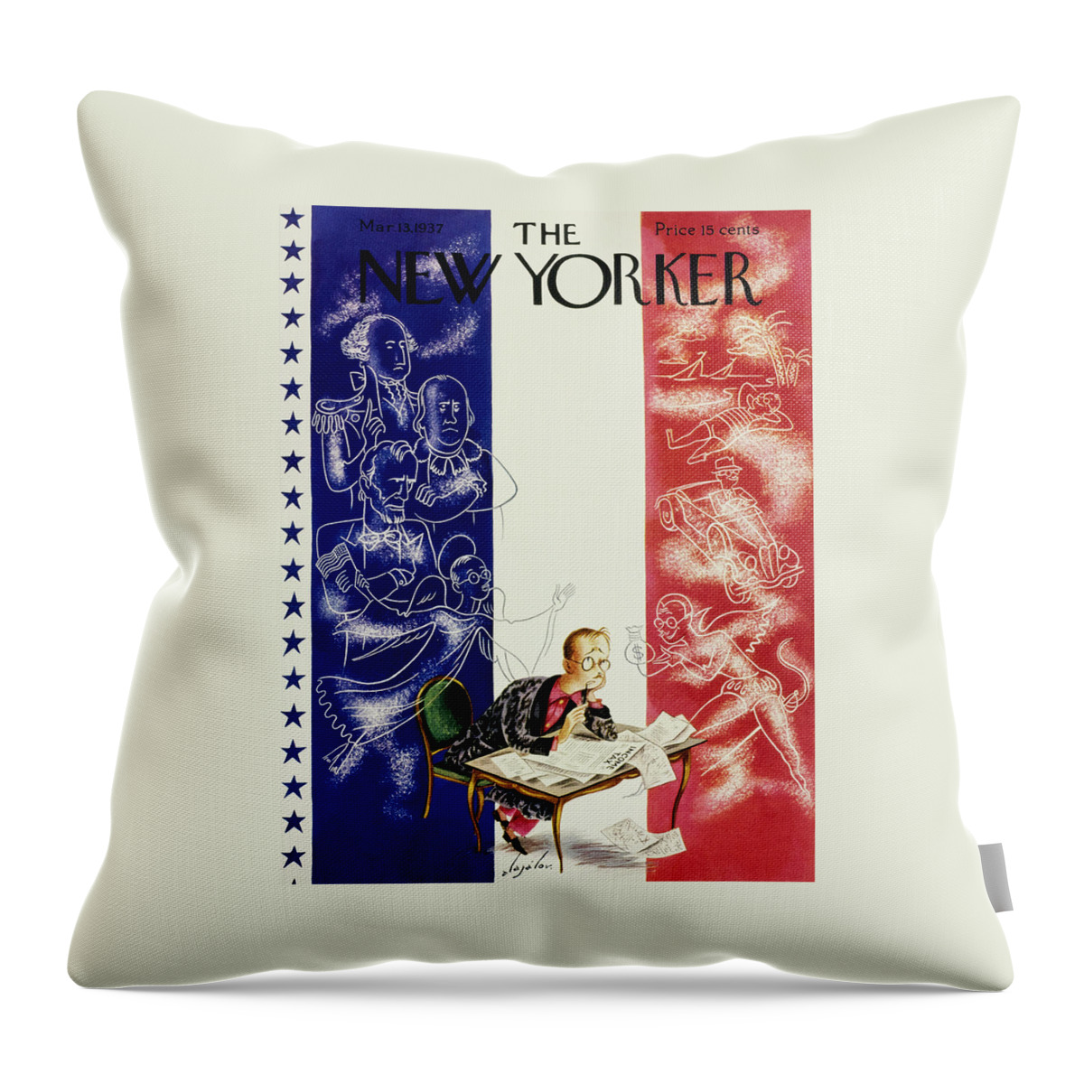 New Yorker March 13 1937 Throw Pillow