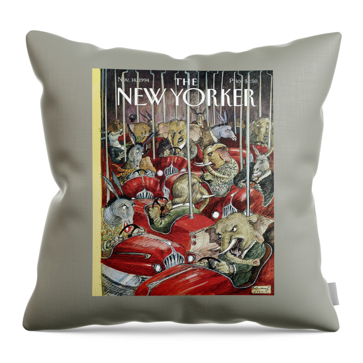 New Yorker November 14th, 1994 Throw Pillow