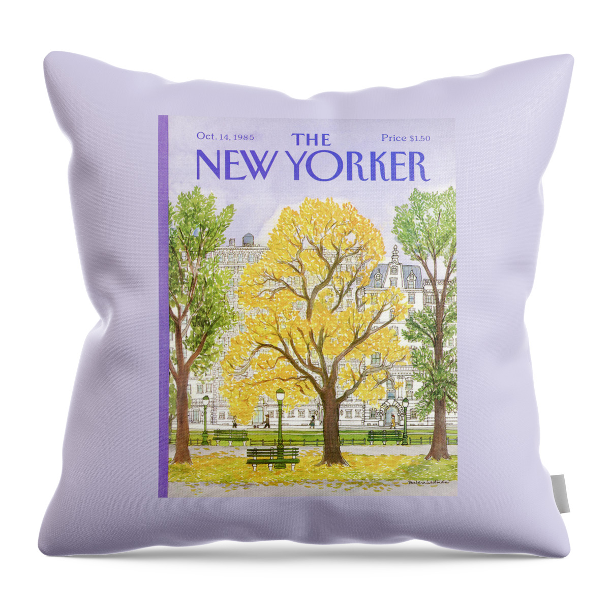 New Yorker October 14th, 1985 Throw Pillow