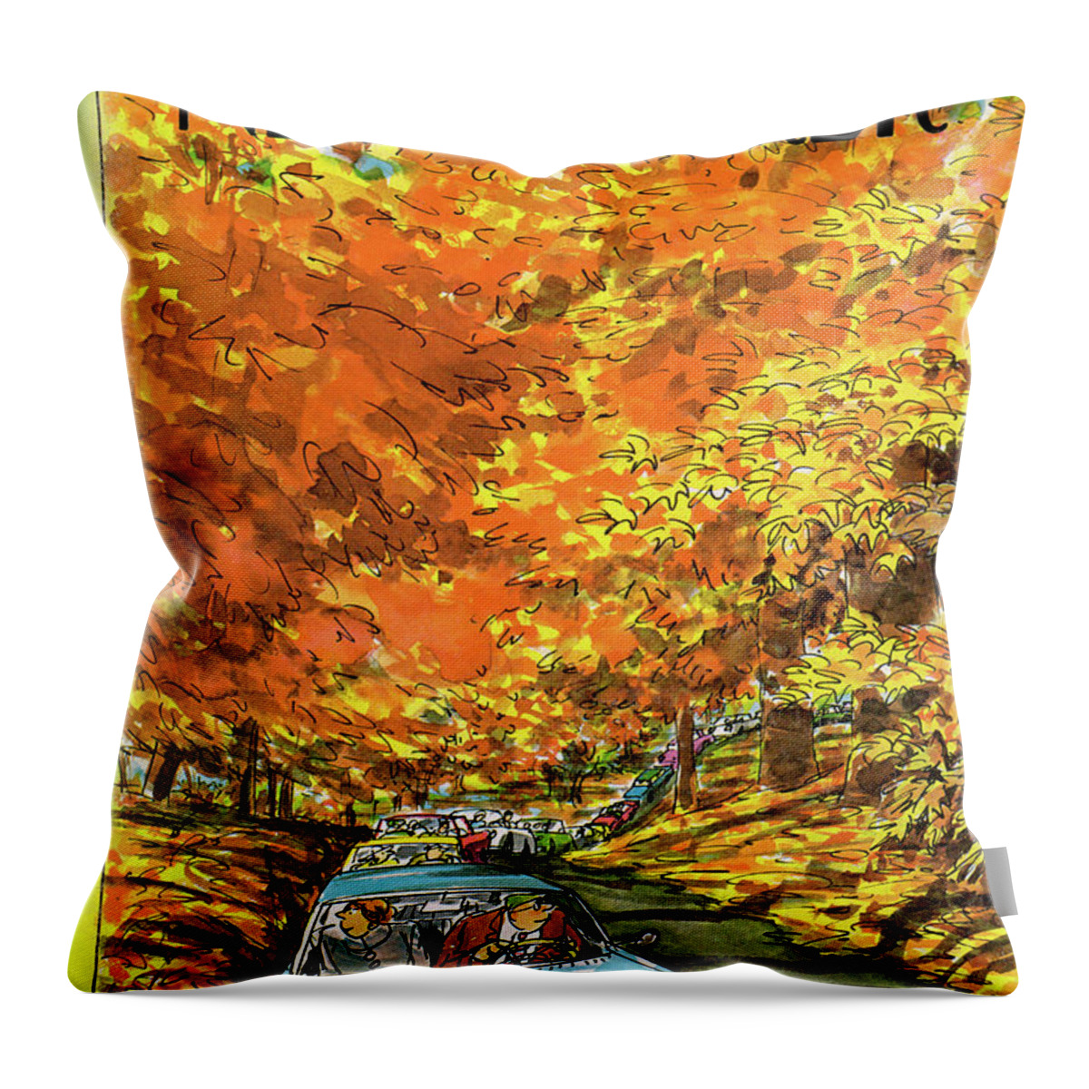 New Yorker October 7th, 1974 Throw Pillow