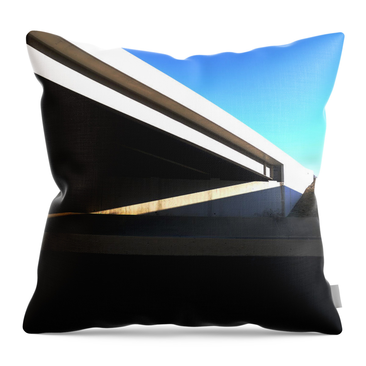 Industrial Throw Pillow featuring the photograph No Trolls Under this Bridge by Richard Reeve