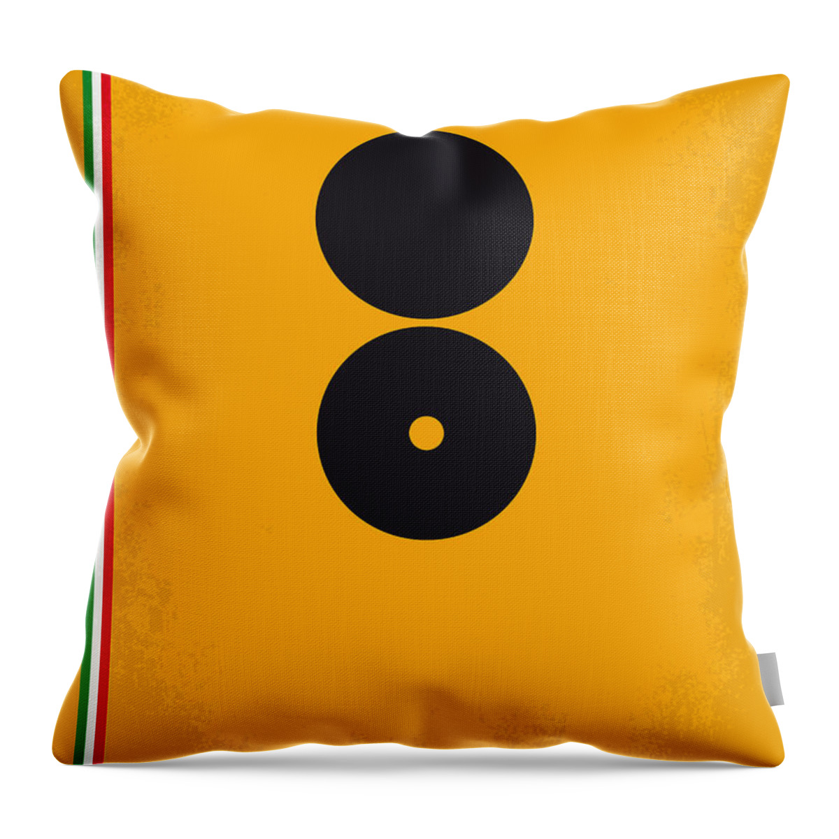 The American Throw Pillow featuring the digital art No088 My The American minimal movie poster by Chungkong Art