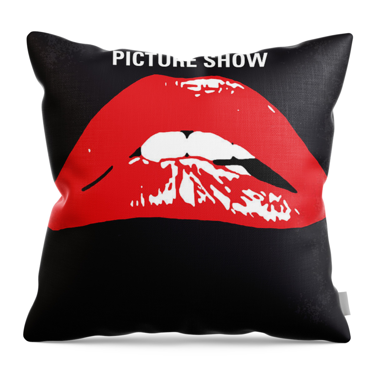 The Rocky Horror Picture Show Throw Pillow featuring the digital art No153 My The Rocky Horror Picture Show minimal movie poster by Chungkong Art