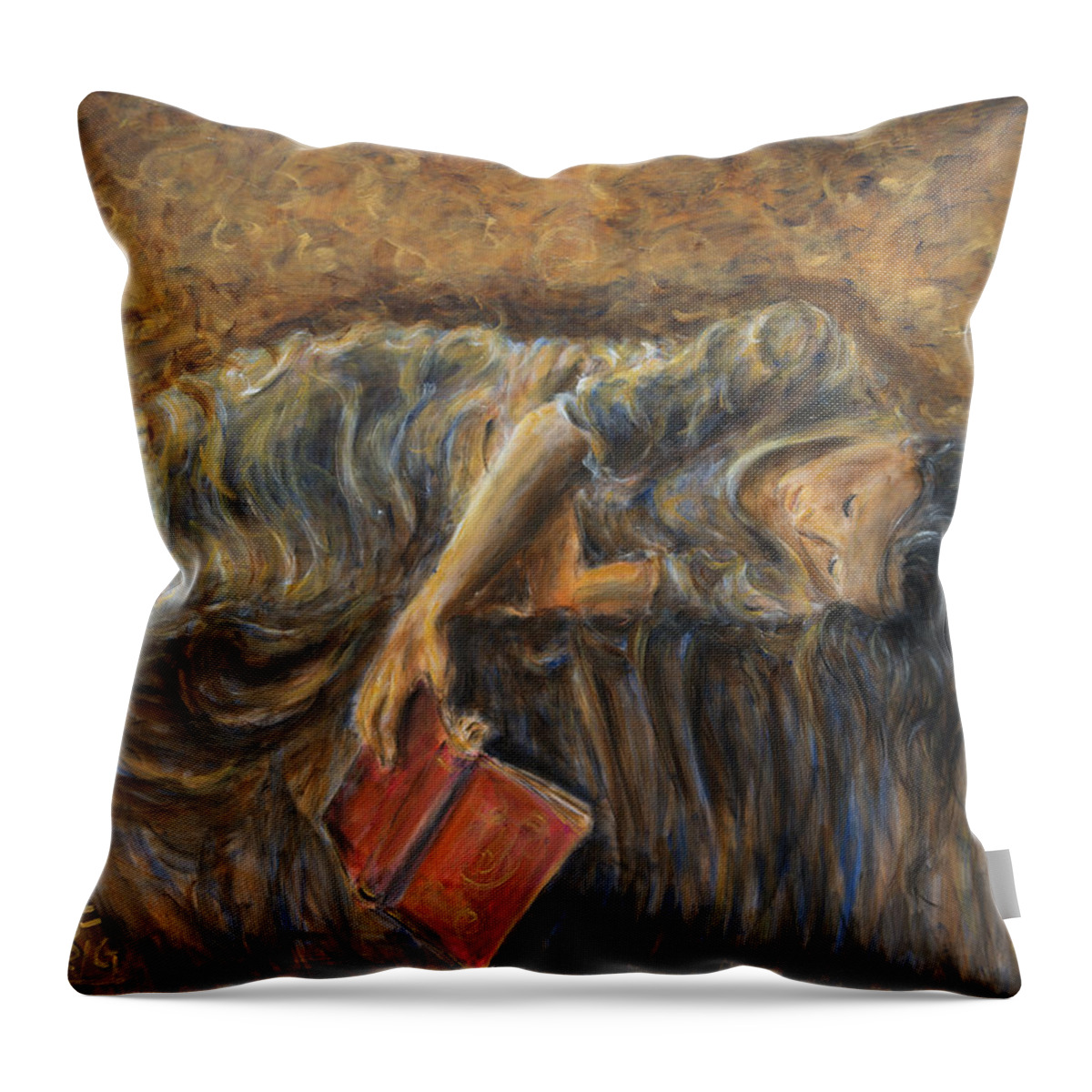 Diary Throw Pillow featuring the painting Nobodys Diary I by Nik Helbig