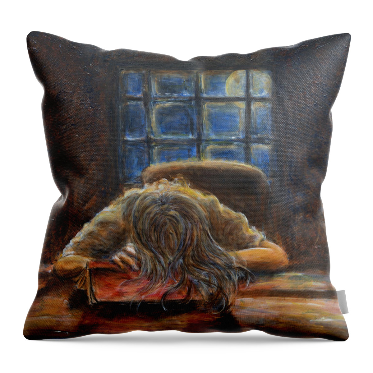 Diary Throw Pillow featuring the painting Nobodys Diary by Nik Helbig