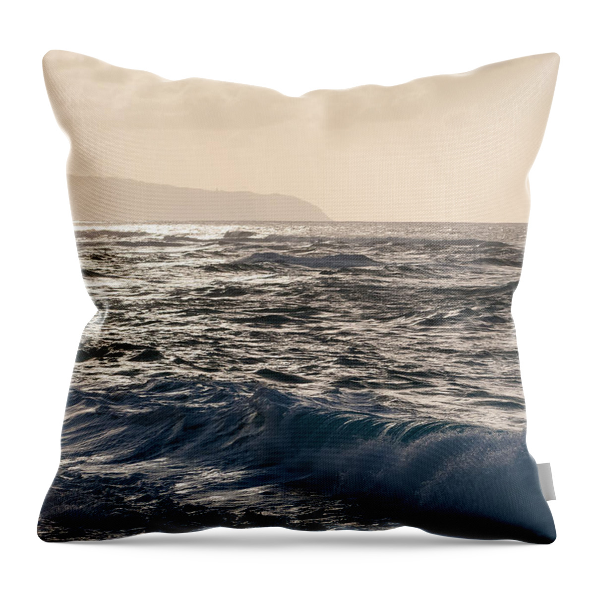 Hawaii Throw Pillow featuring the photograph North Shore Waves by Lars Lentz