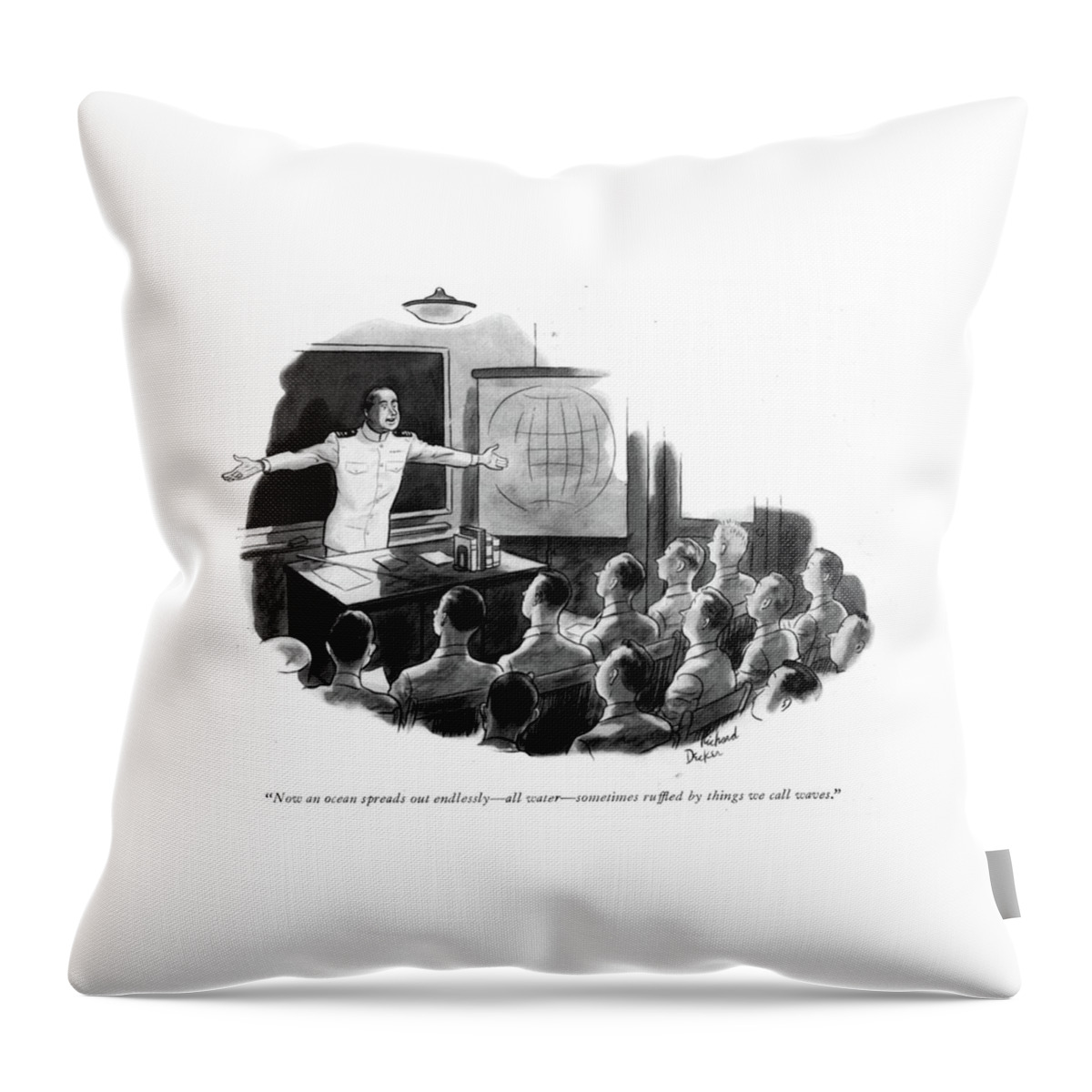 Now An Ocean Spreads Out Endlessly - All Water - Throw Pillow