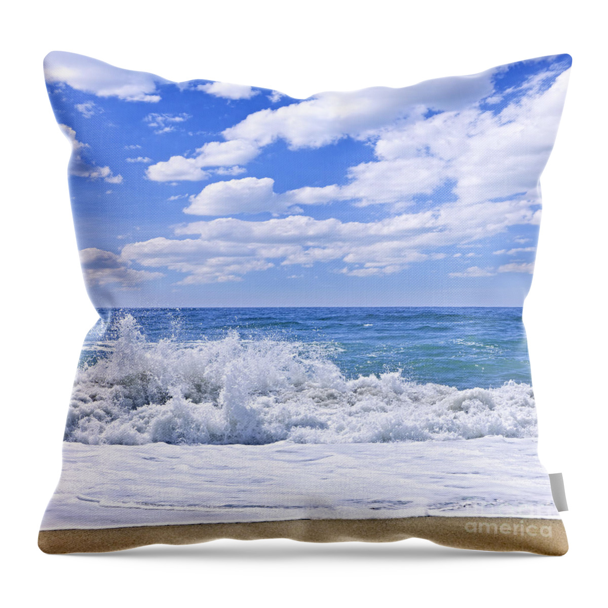Surf Throw Pillow featuring the photograph Ocean surf by Elena Elisseeva