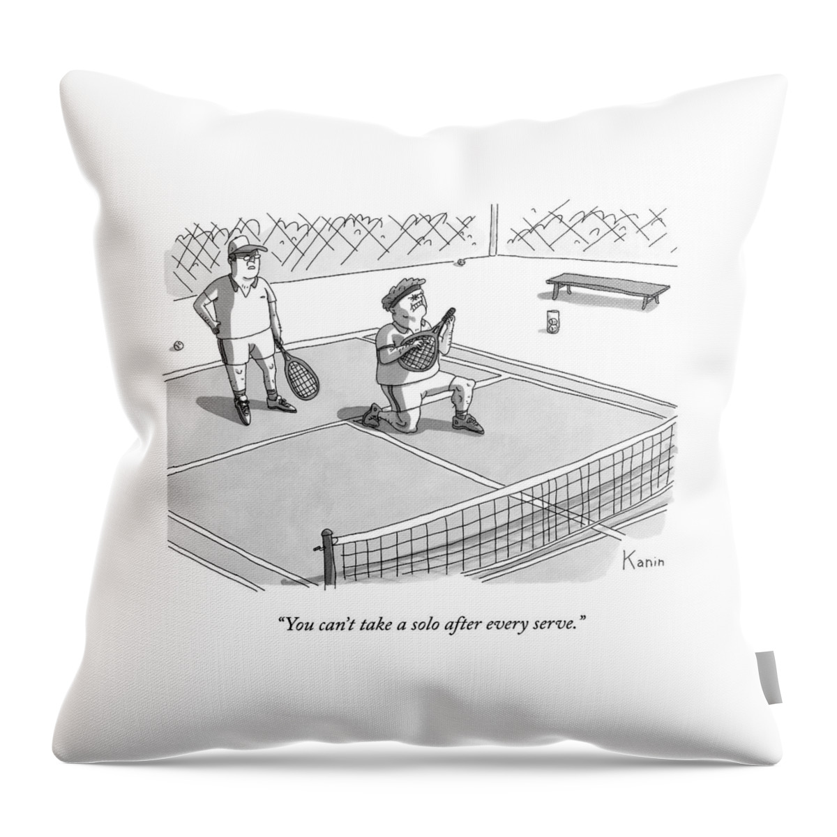 On A Tennis Court Throw Pillow
