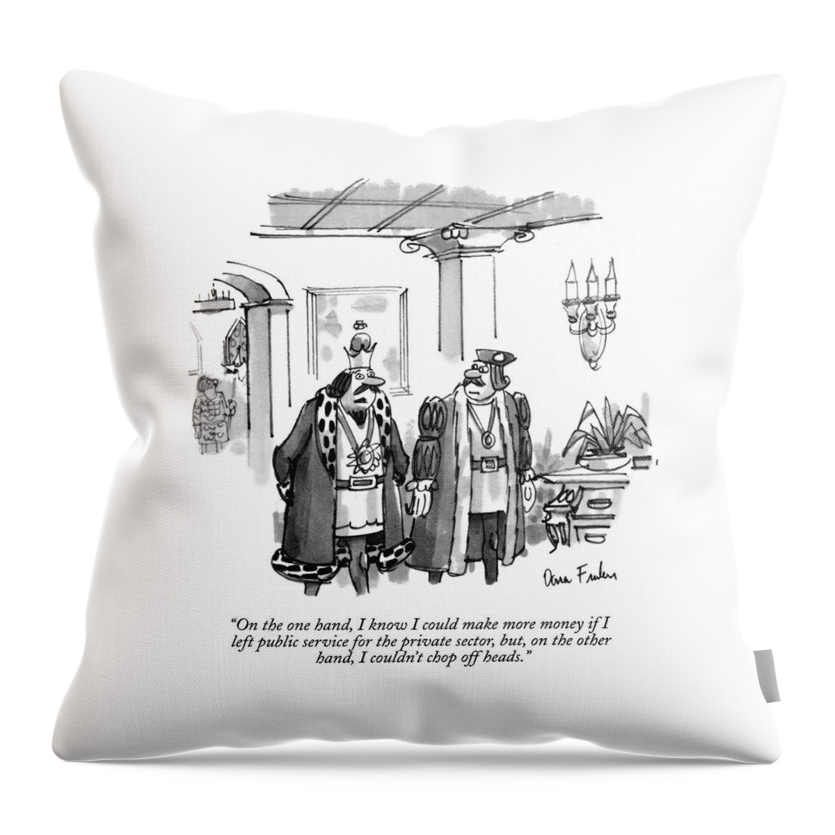 On The One Hand Throw Pillow