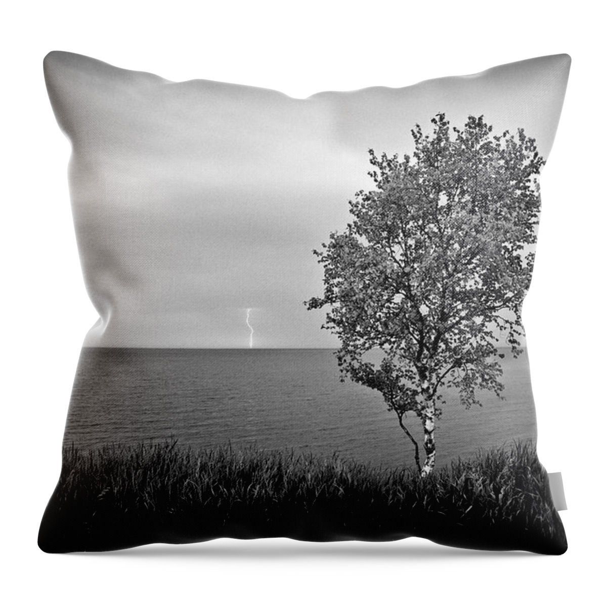 Lake Superior Throw Pillow featuring the photograph One on One by Doug Gibbons