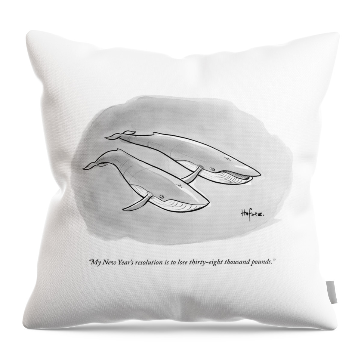 One Whale Says To Another Throw Pillow