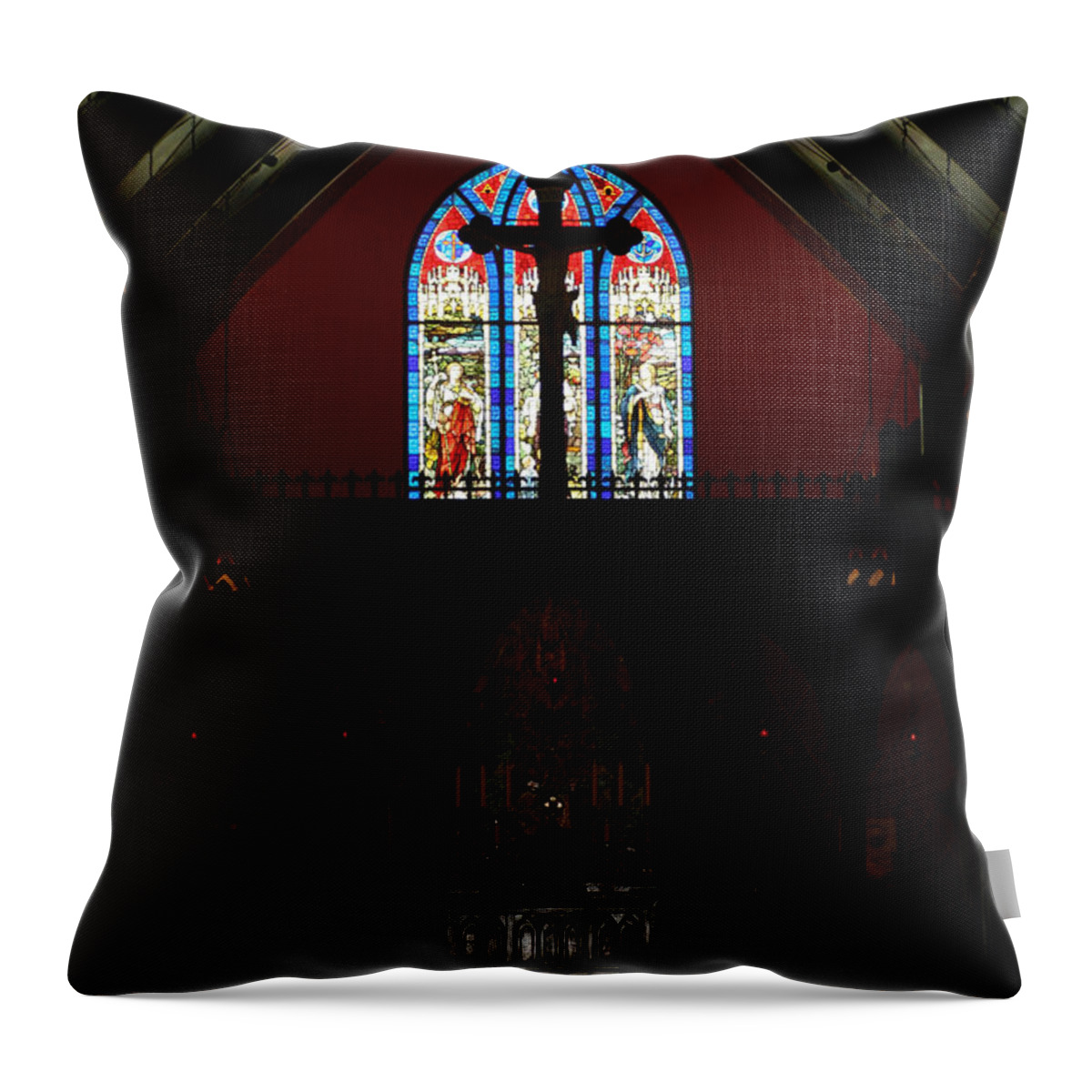 Altar Throw Pillow featuring the photograph Our Lady of the Atonement by Ed Gleichman