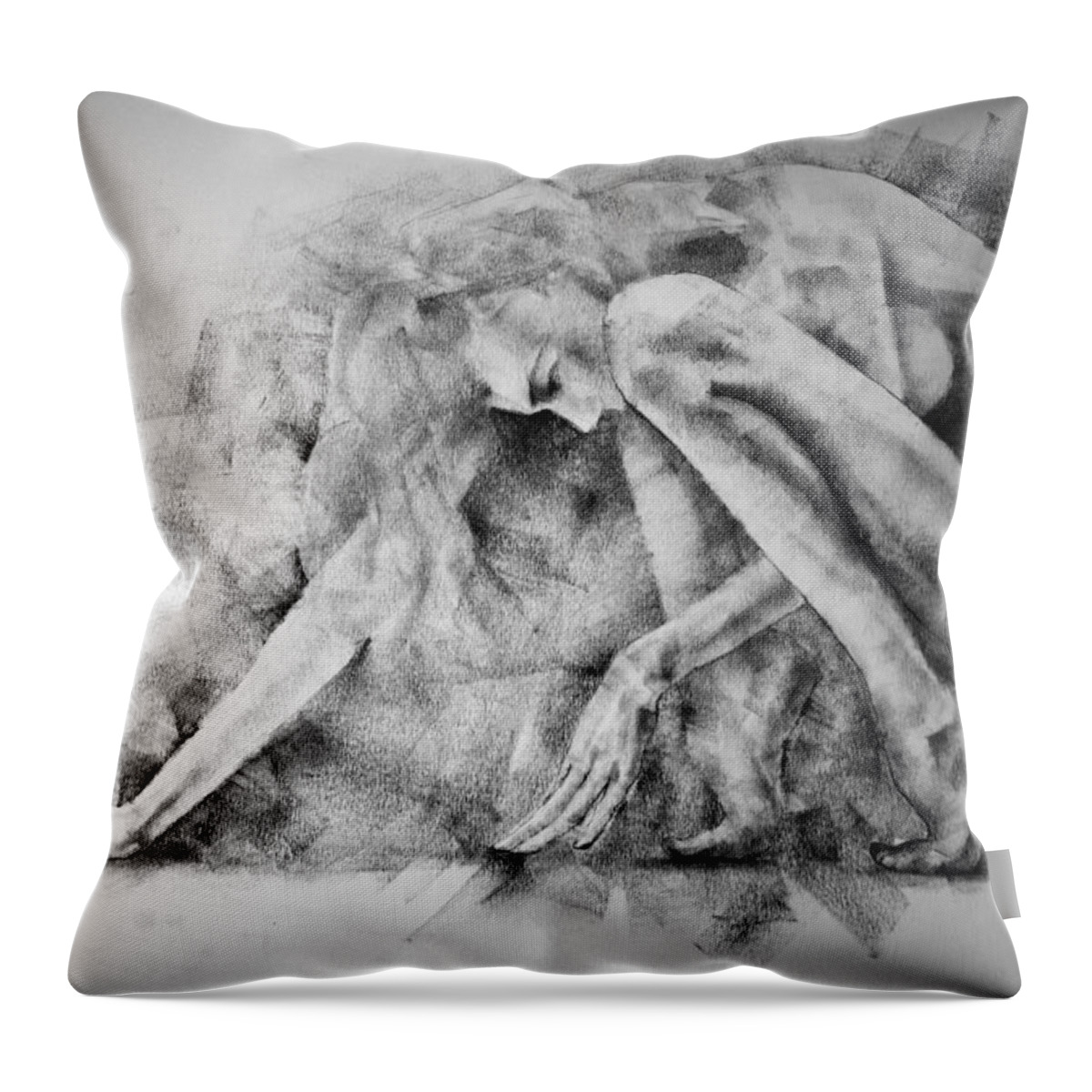 Erotic Throw Pillow featuring the drawing Page 5 by Dimitar Hristov