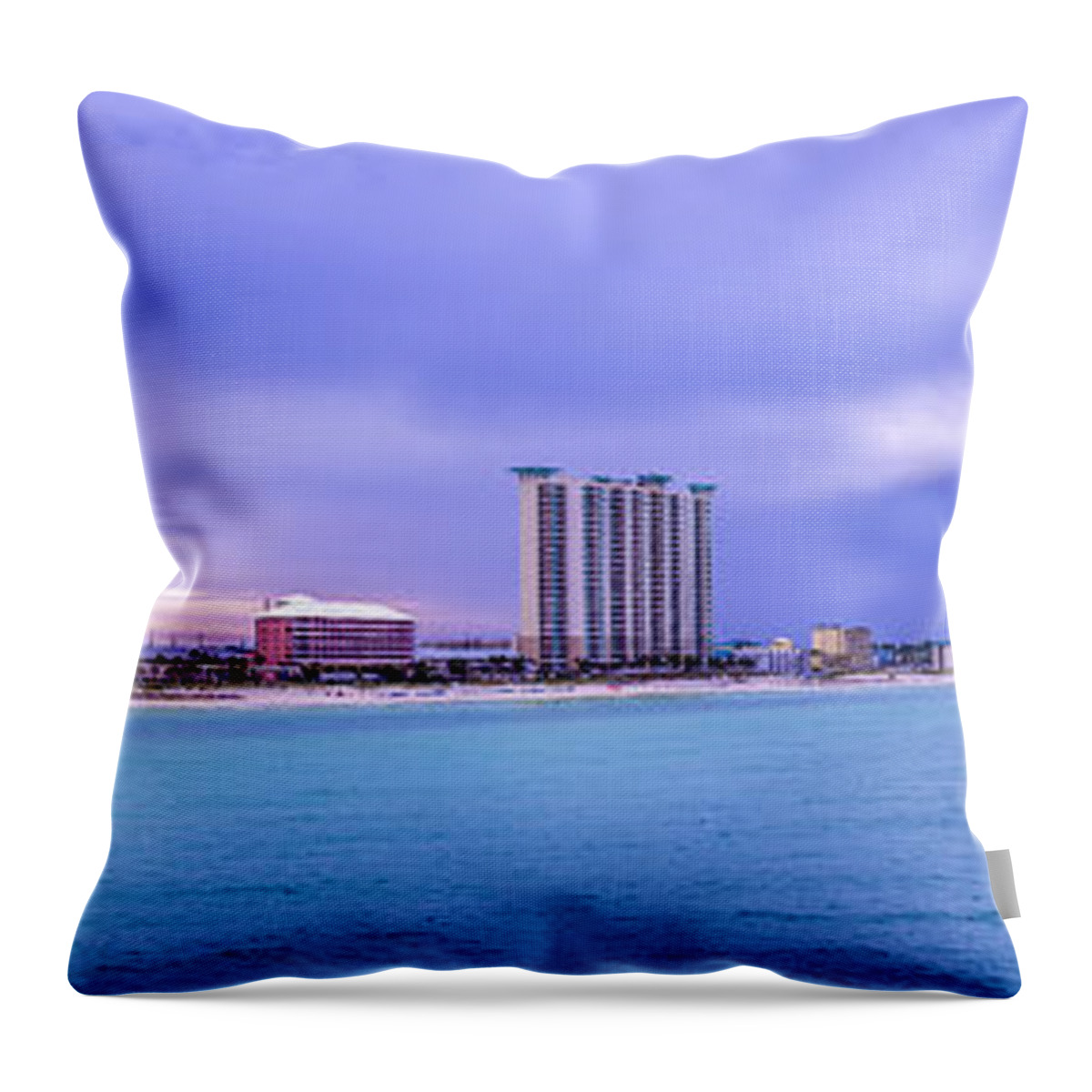 Panama City Beach Throw Pillow featuring the photograph Panama City Beach by David Morefield