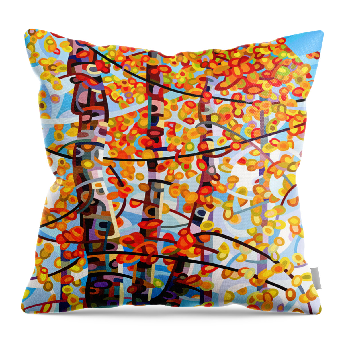 Vertical Throw Pillow featuring the painting Panoply by Mandy Budan