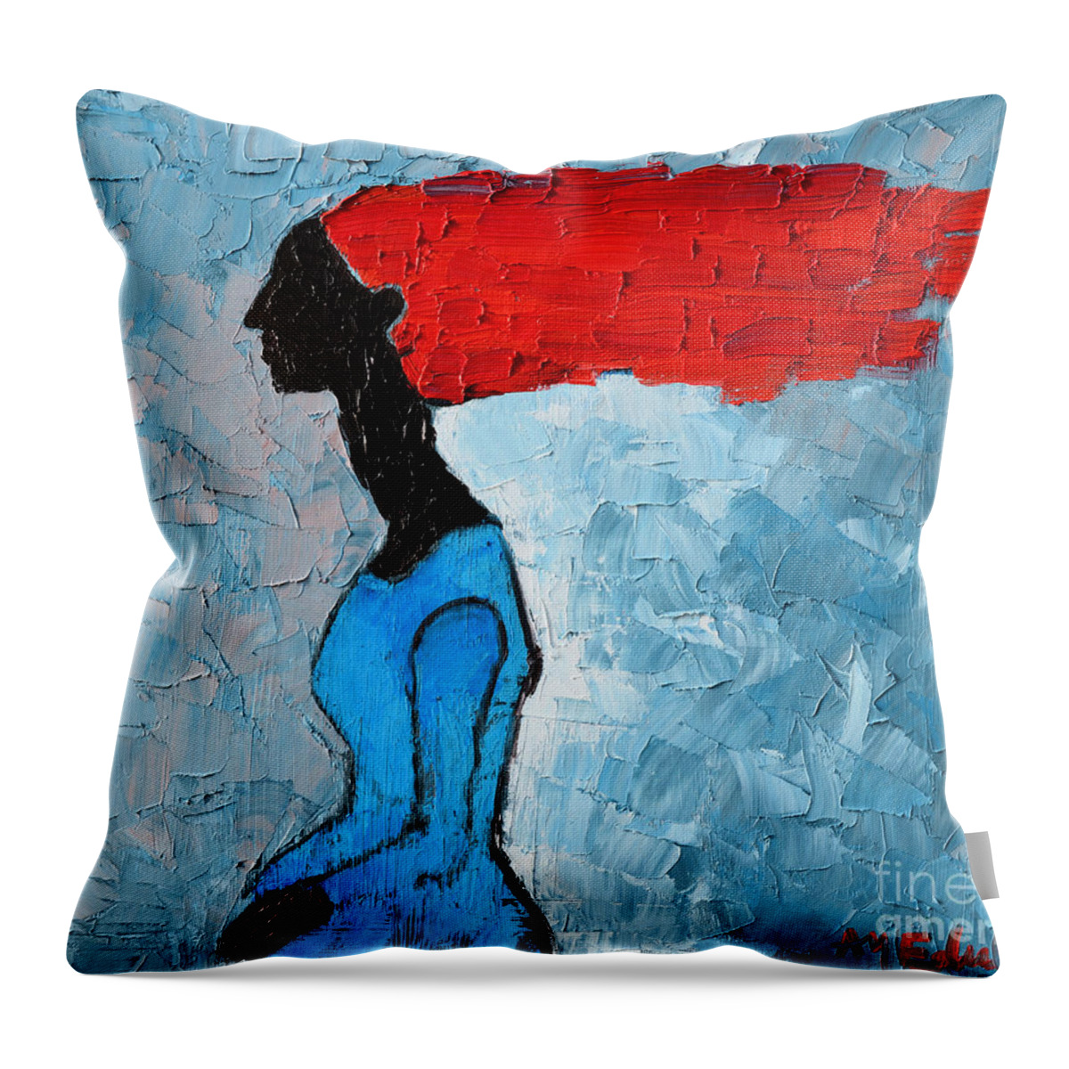 Woman Throw Pillow featuring the painting Passion Seeker by Ana Maria Edulescu