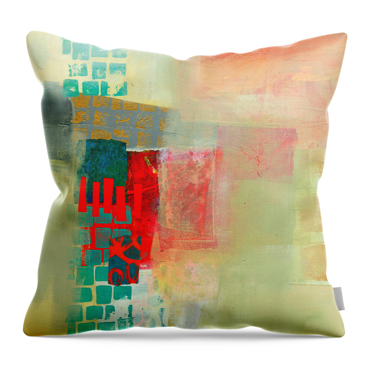 Abstract Throw Pillow featuring the painting Pattern Study #2 by Jane Davies