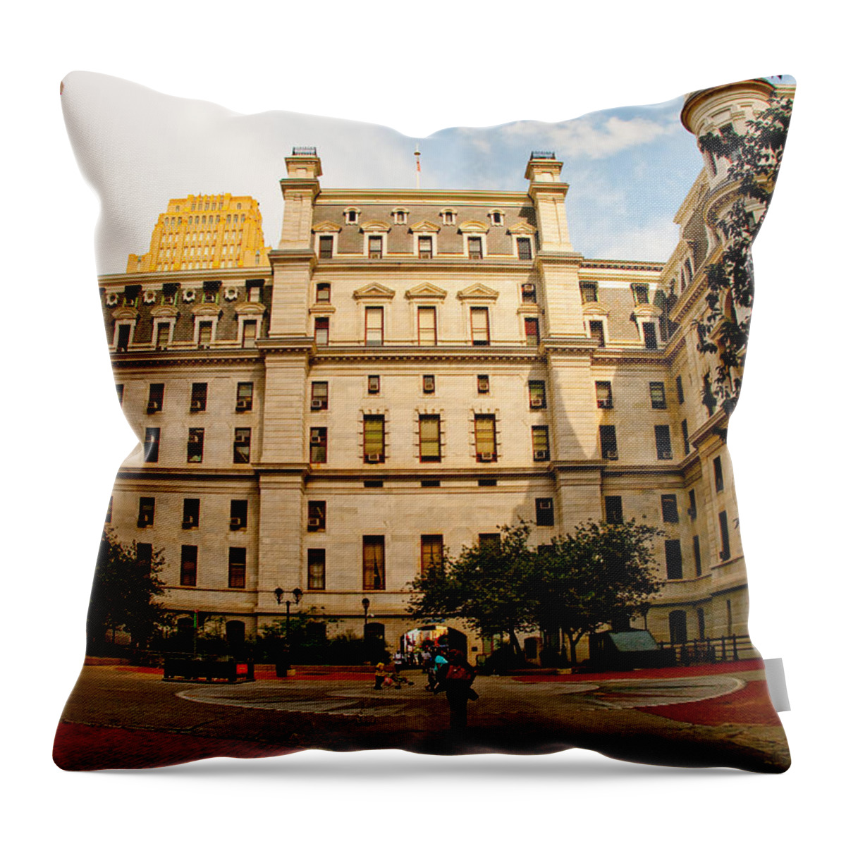 Philadelphia Throw Pillow featuring the photograph Philadelphia City Hall by Kristia Adams