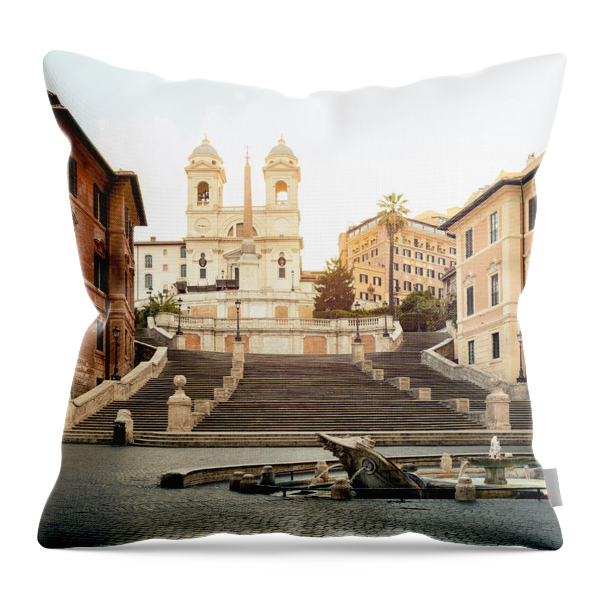 Steps Throw Pillow featuring the photograph Piazza Di Spagna, Spanish Steps, Rome by Spooh