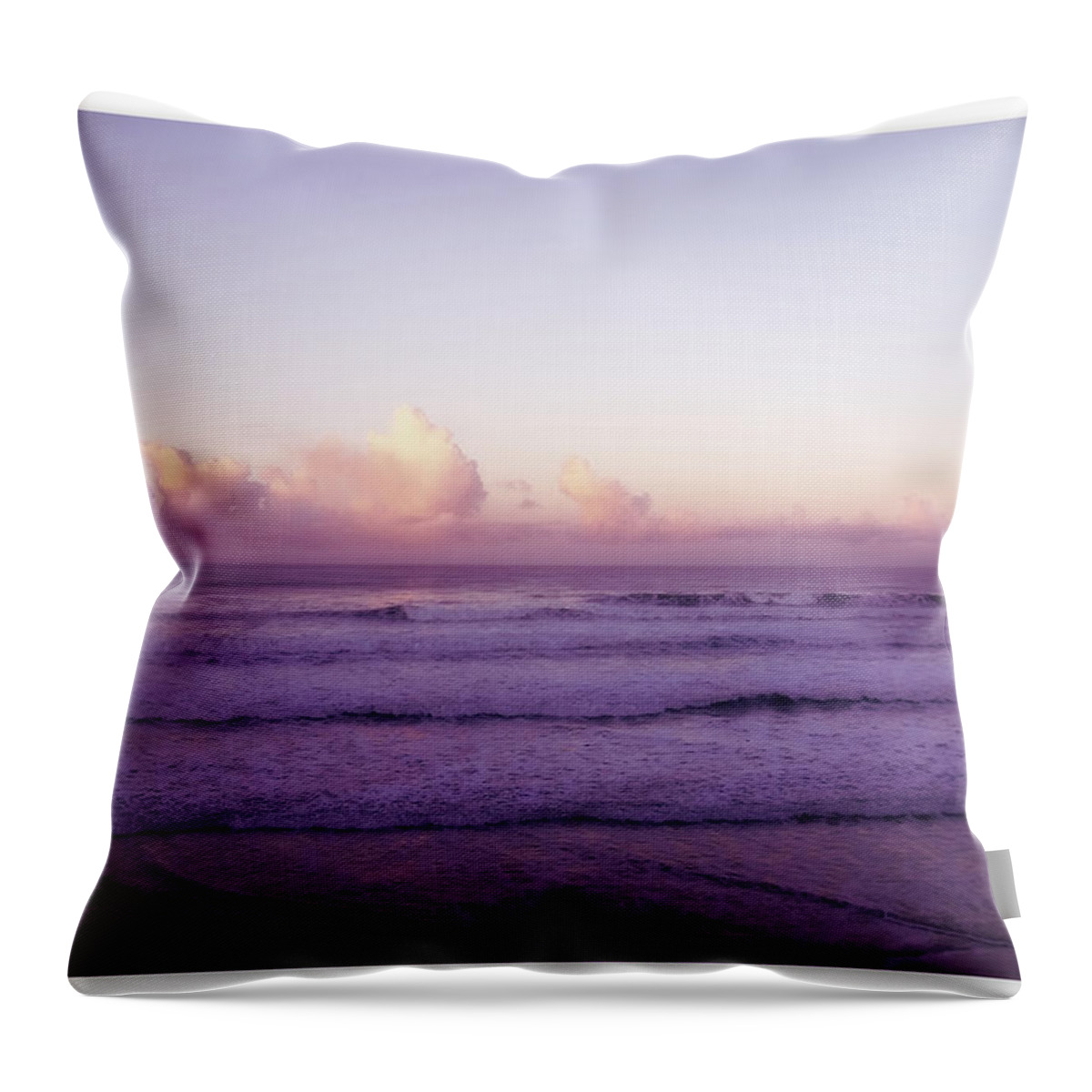 Pacific Sunset Throw Pillow featuring the photograph Pink Sunset 2 by Bonnie Bruno