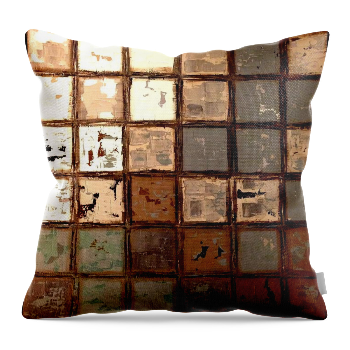 Plastered Throw Pillow featuring the digital art Plastered Wall by Linda Bailey