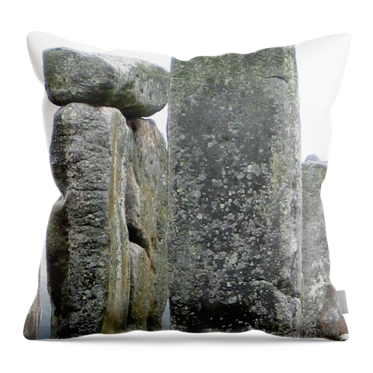 Stonehenge Throw Pillow featuring the photograph Pockmarked With Age by Denise Railey