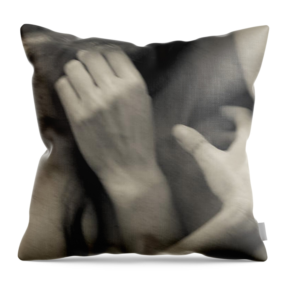 Feminine Throw Pillow featuring the photograph Portrait 7 by Catherine Sobredo