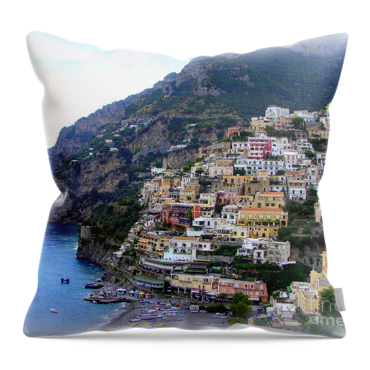 Italy Throw Pillow featuring the photograph Positano Italy by Patrick Witz