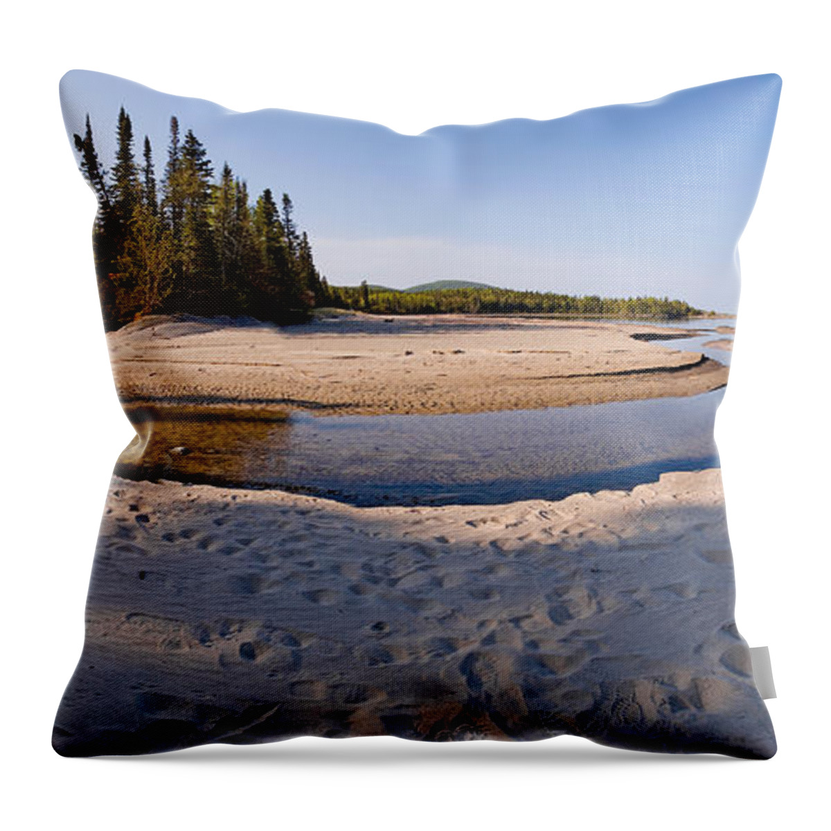 Lake Superior Throw Pillow featuring the photograph Prisoners Cove  by Doug Gibbons