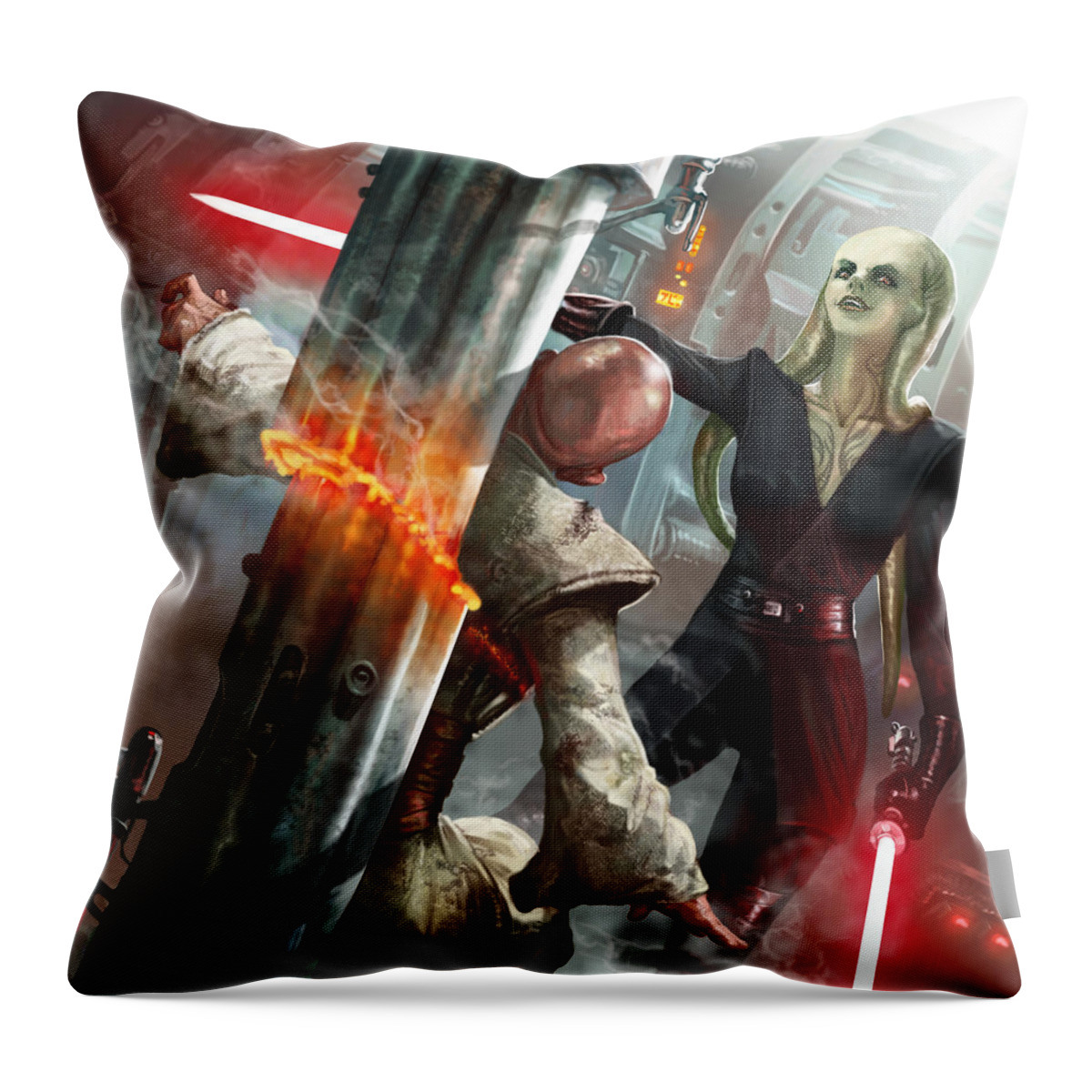 Chewbacca - Star Wars the Card Game Throw Pillow by Ryan Barger - Fine Art  America