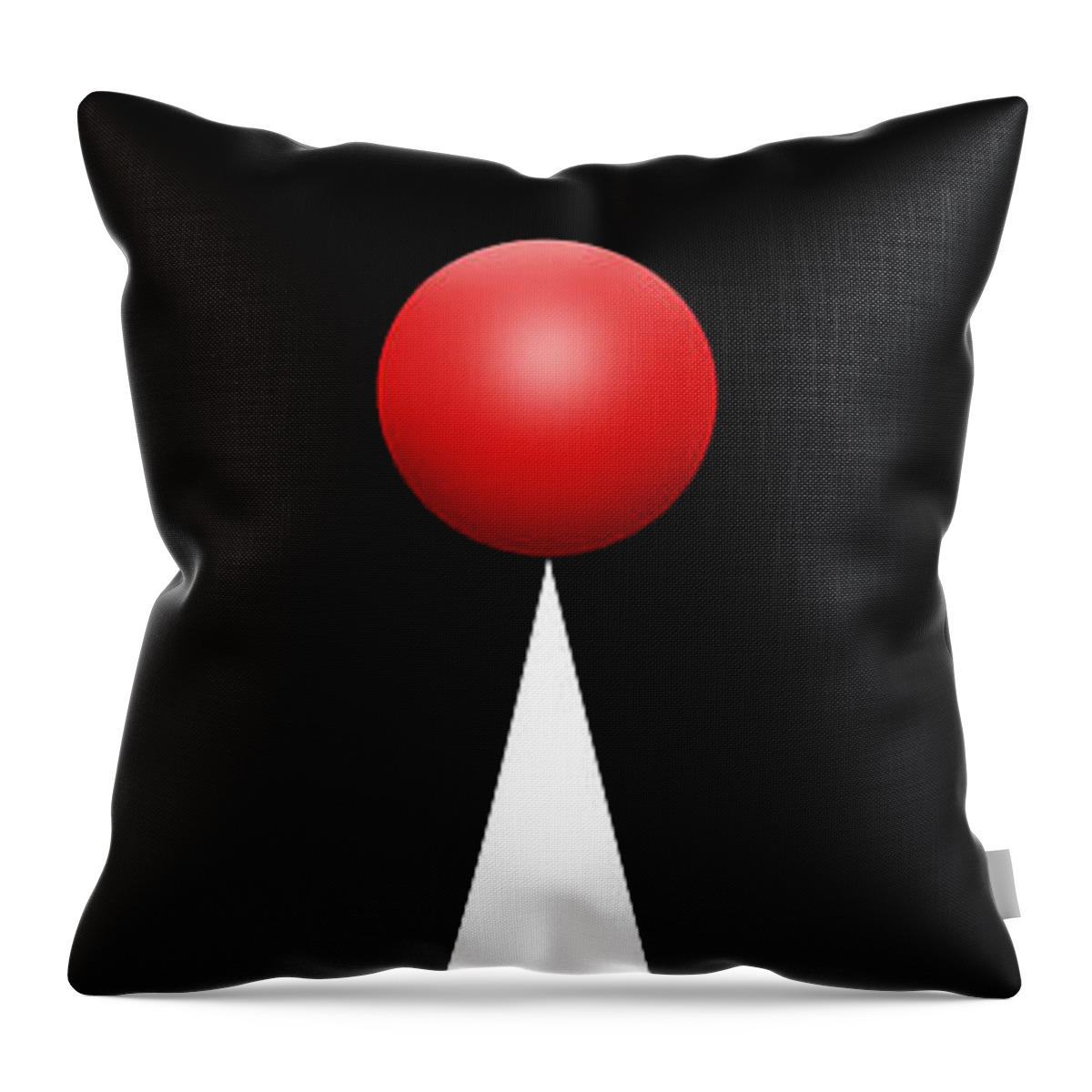 Pop Art Throw Pillow featuring the photograph Red Ball 28 by Mike McGlothlen