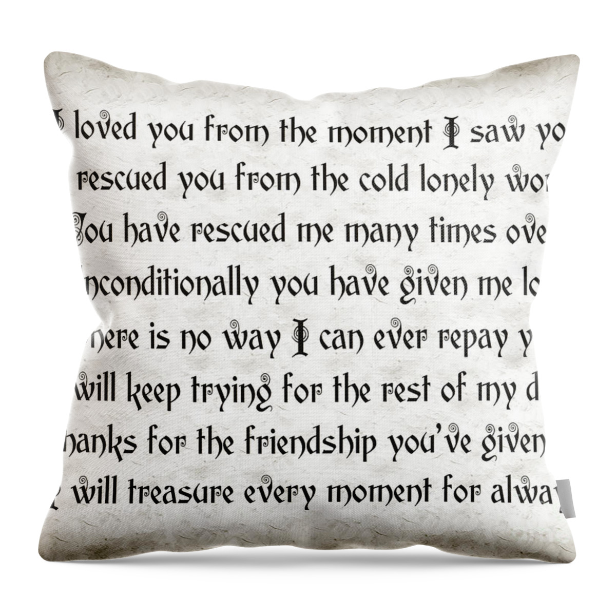 Animal-rescue Throw Pillow featuring the digital art Rescue Love by Andee Design